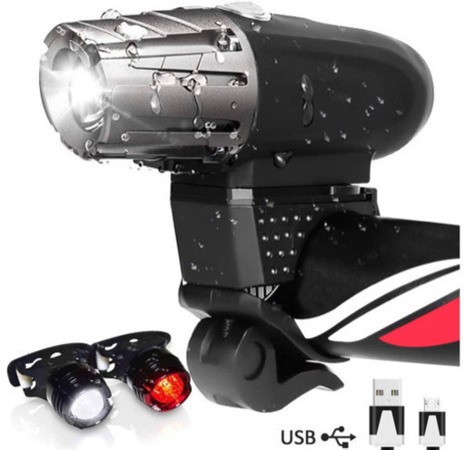 自転車 ヘッドライト ライト テールライト USB充電式