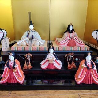お雛様　伝統木目込み人形　正絹織物