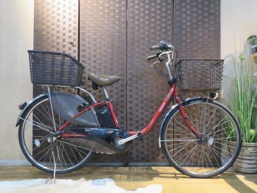 □PANASONIC ビビスタイル パナソニック BE-ELD632 26インチ レッド 内装3段 充電器付 楽々お買い物! 自転車 札幌発