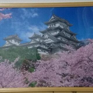 お城の風景画のパズル 1000ピース 完成品 額付き