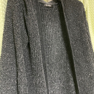 あげます！無料‼️未使用❤️モール素材の黒ロングカーディガンの画像