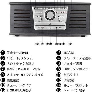 スピーカー Bluetooth ラジオ レコードプレーヤー 31+qbWFjQCL.jpg