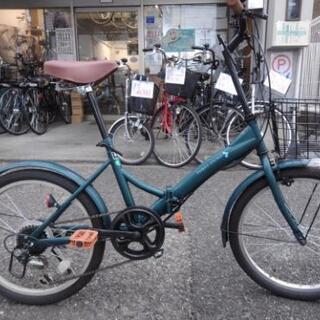 中古自転車１３４９　折り畳み　２０インチ　６段ギヤ　ワイヤー錠　ライトは付属していません