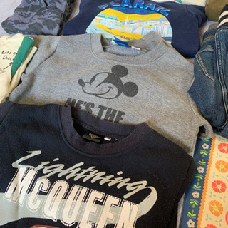 子供服　電車　新幹線　カーズ　110サイズ　トレーナー　ズボン　長Tシャツの画像