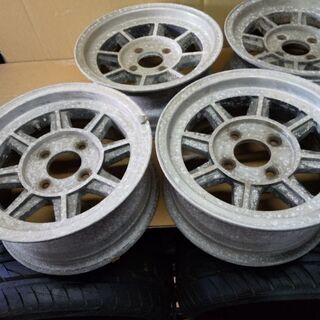 5万円🔯ハヤシレーシング🔯14インチ🔯４本🔯PCD114.3🔯6ＪＪ🔯旧車 の画像