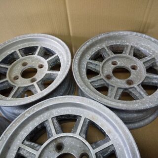 5万円🔯ハヤシレーシング🔯14インチ🔯４本🔯PCD114.3🔯6ＪＪ🔯旧車 の画像