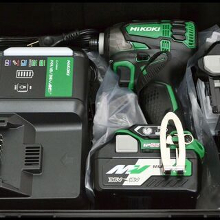 未使用 Hikoki 18V/36V WH18DDL2 2LXPK (L) 緑 アグレッシブグリーン マルチボルト インパクトドライバ (旧日立工機)