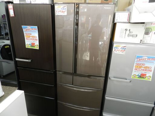 【配送・設置無料】パナソニック NR-F460V-T [エコナビ搭載冷蔵庫（455L・フレンチドア） 6ドア シルキーブラウン]