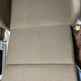 【無料】ソファベッド ダークブラウン　（ご希望あれば2020製の扇風機も差し上げます。）の画像