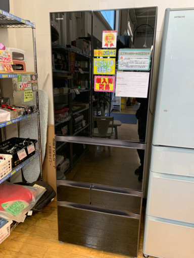 ⭐️ガラス扉⭐️2012年製 TOSHIBA 556L フレンチドア冷蔵庫 VEGETA ピコイオン GR-F56FXV（ZT） 東芝 ベジータ