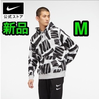 正規品 NIKE 新品 パーカー ビックロゴ 総柄 M メンズ ...
