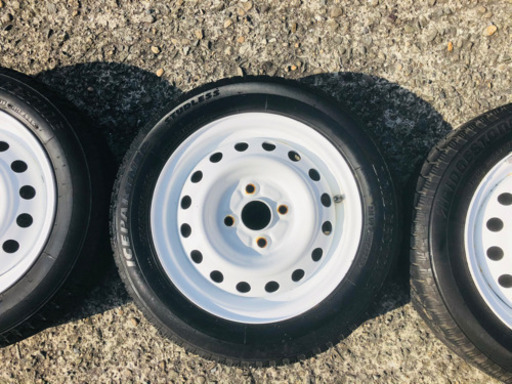 軽自動車　13インチ　ホワイト塗装　スチール　鉄チン　155/65R/13