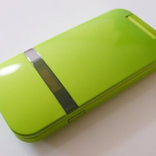 ◆美品◆SoftBank 202SH 防水防塵ワンセグ付きガラケー ライムグリーン　①の画像