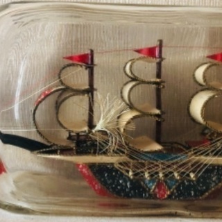 ⛵️ボトルシップ ハンドメイド 一点物 レトロ