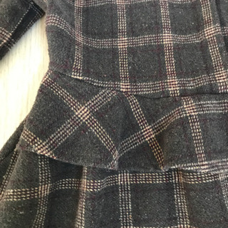 冬物チェックワンピースの画像