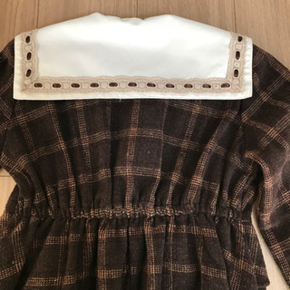 冬物チェックワンピースの画像