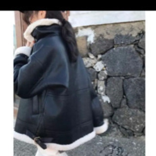 新品フェイクムートンライダース風ジャケットの画像