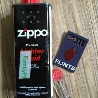 ジッポ用オイルとプリント石
