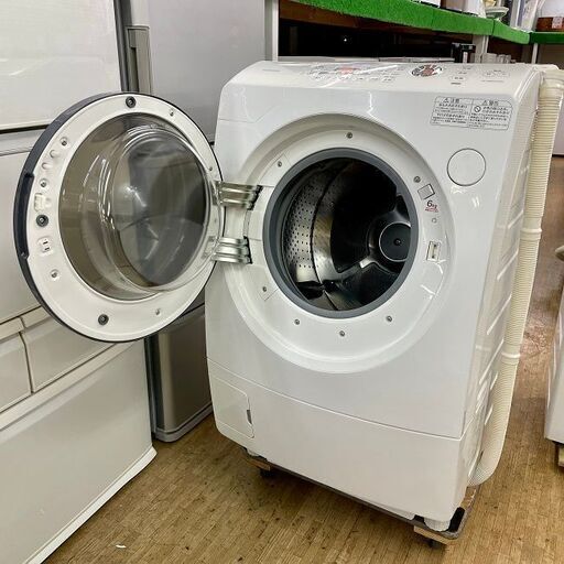 美品【 TOSHIBA 】東芝 ZABOON 洗濯9.0㎏/乾燥6.0㎏ ドラム式洗濯機 ecoモードで省エネ 抗菌水で自動でおそうじ