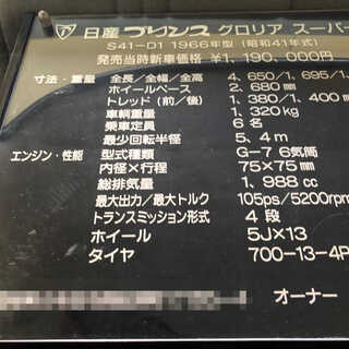 日産プリンス　グロリア　スーパー6