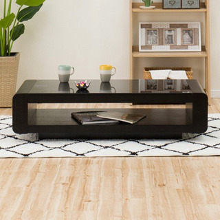 【ニトリ】黒いガラステーブル 【幅広】 ニトリ】黒いガラステーブル 【幅広】 天板ガラスのリビングテーブル