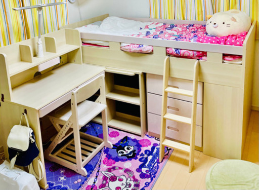 【美品】ニトリ　システムベッドデスク　リオ　※使用期間約1年　※直引き取り限定