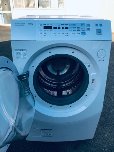 ✨乾燥機能付き✨‼️ドラム式入荷‼️10.0kg‼️941番 SHARP✨ドラム式洗濯乾燥機✨ES-V520-PL‼️