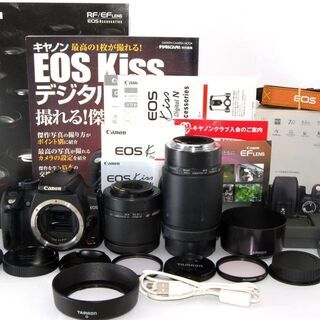 Canon キャノン EOS Kiss N 超望遠Ｗズームレンズセット