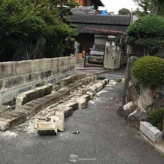 【プロに任せて】地震による倒壊部の修理・復旧塀の復旧