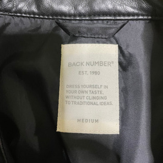 バックナンバー　BACK NUMBER レザージャケットの画像