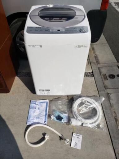☆美品☆SHARP シャープ 全自動電気洗濯機 ES-GV8B-S 8.0kg 風乾燥4.0kg 2018年製