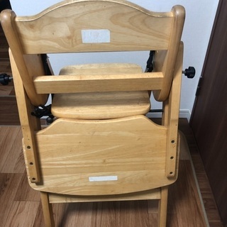 ハイチェア　木製の画像