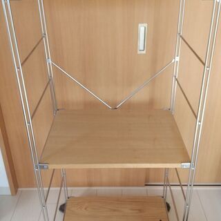 3/14まで【中古】無印良品　ステンレスユニットシェルフ 