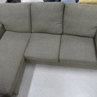 3人掛けソファ カウチソファ ファブリックソファ グリーン系【ユーズドユーズ名古屋天白店】 J583