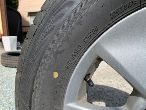 タイヤホイール4本 16インチ、タイヤばり溝プレイズ アルファード ベルファイア