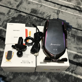 5つ星のうち2.0  1 レビュー Cスマホホルダー ワイヤレス充電器 車載Qi 携帯スマホホルダー車 360度回転携帯ホルダー 片手操作 取り付け簡単 赤外線センサー自動開閉 の画像