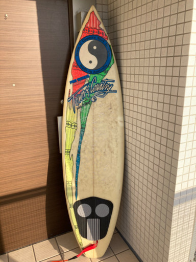 TOWN&COUNTRY ヴィンテージサーフボード※美品リーシュ、ケース付き