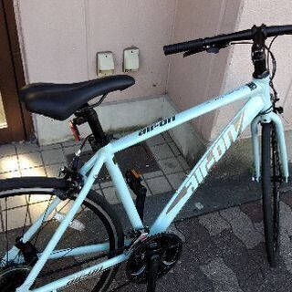 美品☆[SAKSMOTO]air-on(エアーオン)700cクロスバイク アルミ/21Speed
