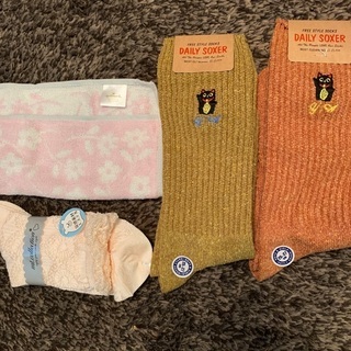 靴下３足＆タオルハンカチ