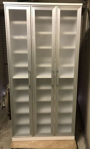 木製 大型 10段 本棚 収納棚 食器棚 ホワイト 幅90cm×奥行42cm×高さ181cm