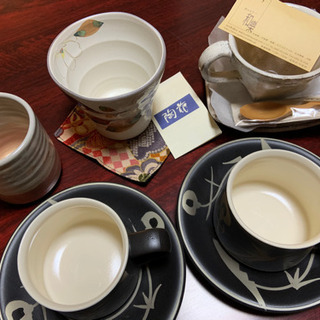 コーヒー、ティーセットの画像