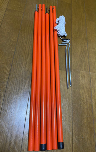 DOD ビッグタープポール黒　2本＋サブポール　ファミキャン　キャンプ