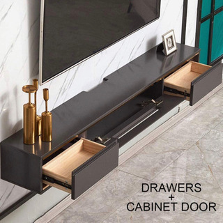 ウォールキャビネット テレビ台 収納棚 壁掛けTVキャビネットメディアコンソールの画像