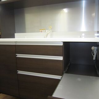 R222 高級 PAMOUNA キッチンボード、食器棚・レンジボード、幅140cm 美品