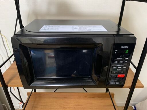 【受け渡し決定】電子レンジ ブラック 半年ほど使用