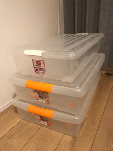 浅型収納ケース　【３個セット】　押し入れ衣装収納
