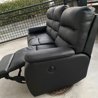 中古　ニトリ　3人掛　 電動　リクライニング　ソファ の画像