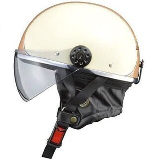 リード工業(LEAD) バイク用ハーフヘルメット O-ONE(オワン) アイボリー/ブラウン -の画像