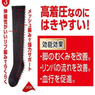 格安‼︎スリムウォークリンパハイソックスの画像