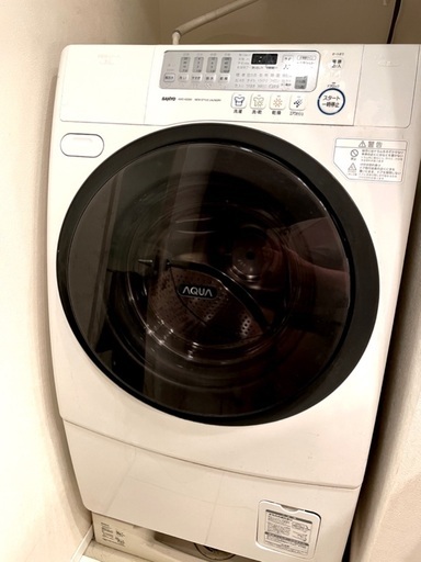 サンヨー SANYO AWD-AQ350-W  AQUA 斜め型ドラム式洗濯機